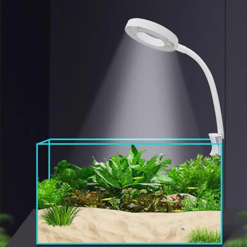 Lighting LED Clip on Aquarium Light 8W USB Plug Fish Tank Lamp Waterproof Adjustable Brightness Fish Light Clamp Aquariums Decor 7