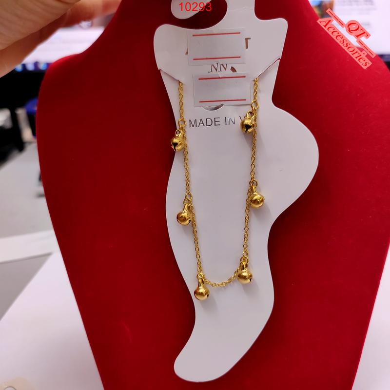  10293 - Lắc chân titan mạ vàng 99k hình cái chuông siêu bền màu 