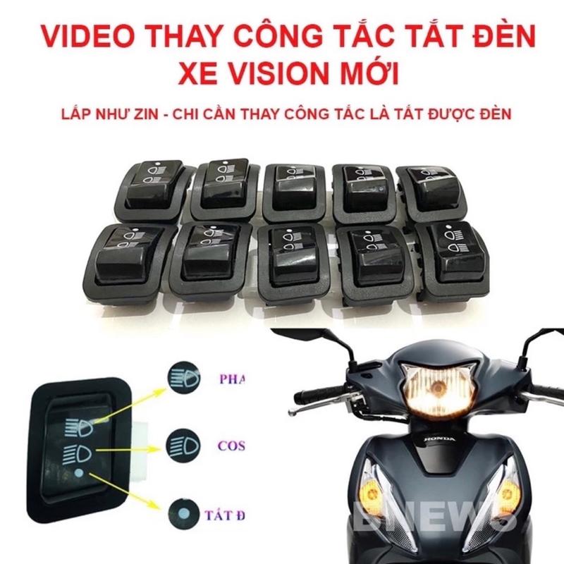 Công Tắc Tắt Đèn Xe Vision 2021 - 2024 Wave a 110 Blade RSX 110 Loại 1 Xịn Chân Đồng...Chỉ áp dụng cho các dòng xe chạy bóng Haloge ánh sáng vàng Không lắp cho xe dùng bóng Led ánh sáng trắng