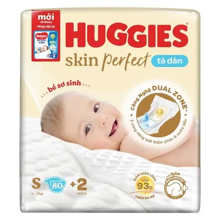 Tã Dán/Quần Sơ Sinh Huggies NB70+4/S54+4/S80+2/M46+3/M76+3 Miếng (Số miếng tặng có thể sẽ thay đổi tùy vào đợt nhập hàng)_Cho bé từ sơ sinh 3