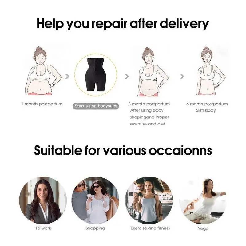 Yoona KR595 Celana Pendek Korset Bahan Tebal Pengecil Pelangsing Perut Dan Paha Slimming Body Shaper Pants Wanita 6