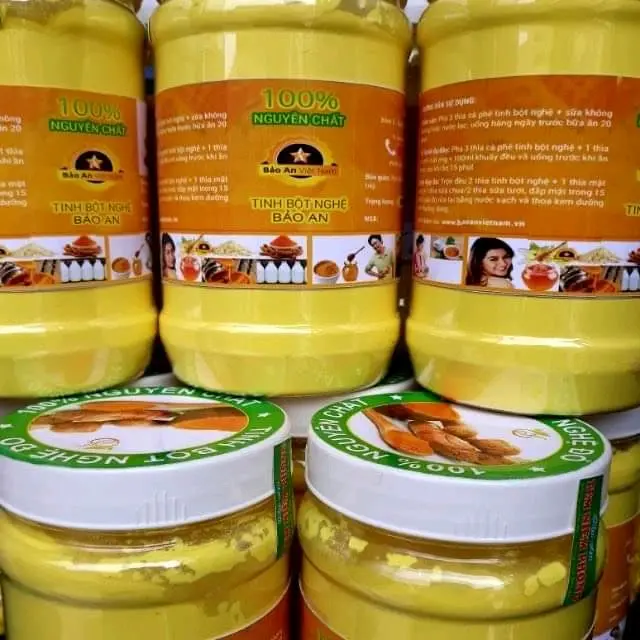 1kg tinh bột nghệ nếp đỏ nguyên chất có chứng nhận VSATTP 0