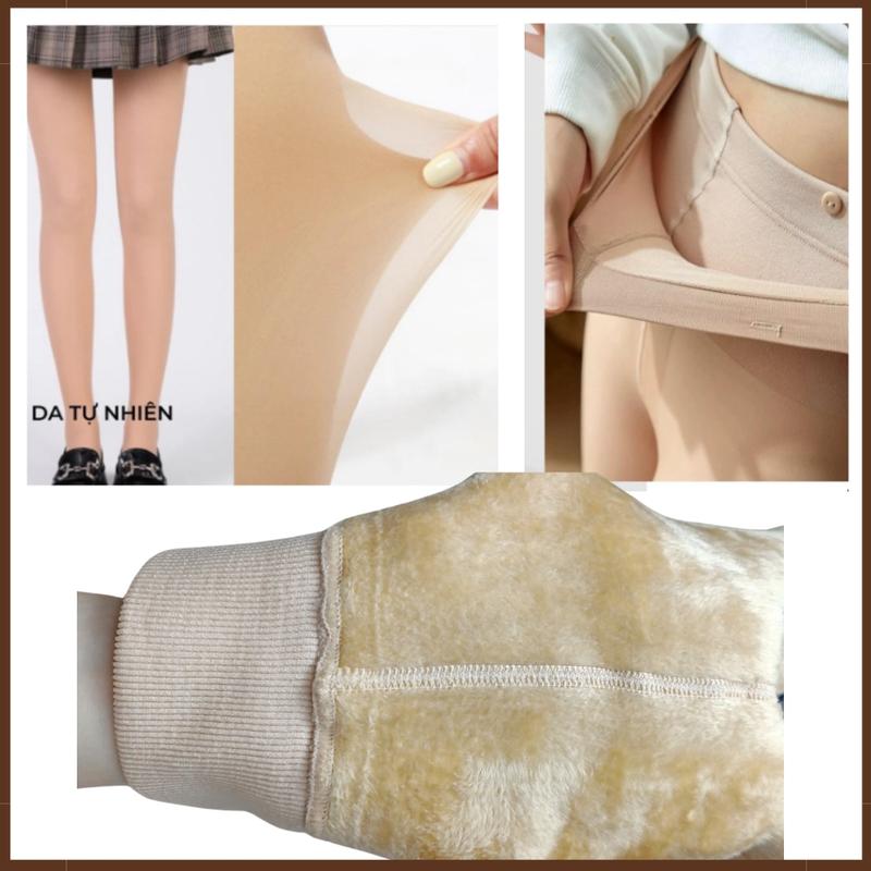 Quần tất 2 lớp lót lông 200D dày ấm đại hàn đẹp tự nhiên