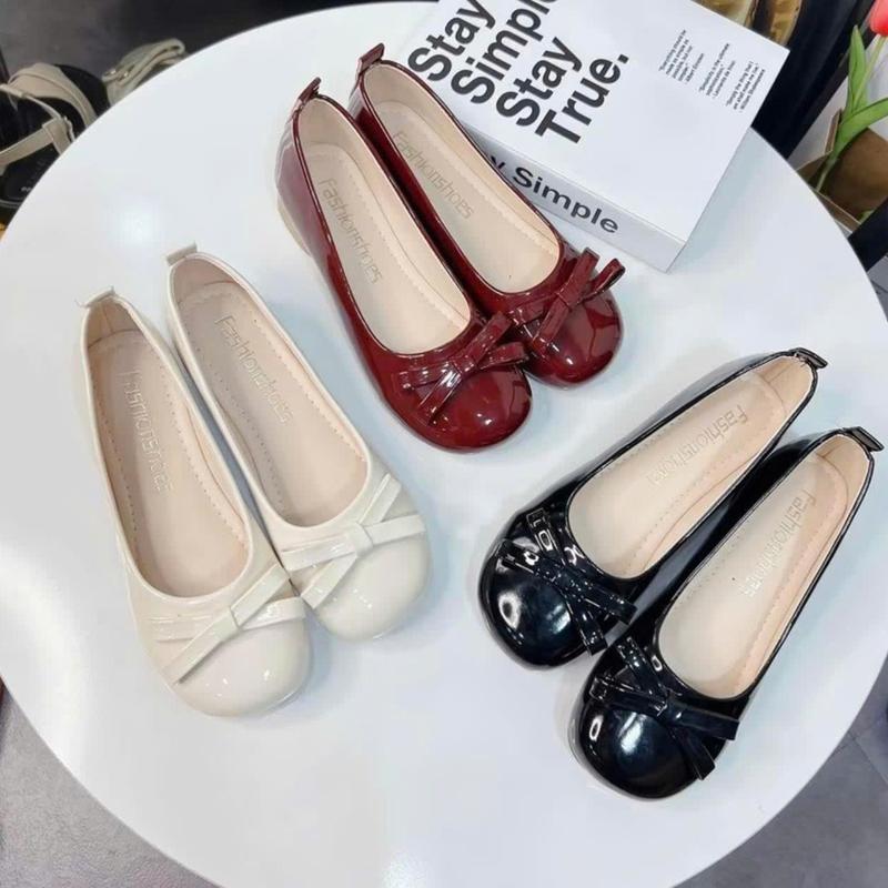 FROM RỘNG LÙI 1 SIZE Giày Búp Bê Marry Jane Mũi Tròn Da Bóng Đế Cao 3cm Siu Êm Mềm Dẻo - Nữ - Shoes Mã L510 Giày Bệt