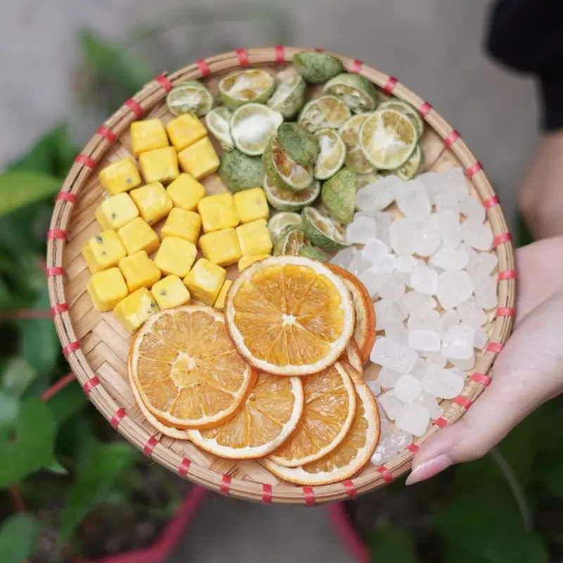 Trà Chanh dây kim quất hộp 30 gói Trà Hoa Cô Ba- Set chanh dây, kim quất , đường phèn 2