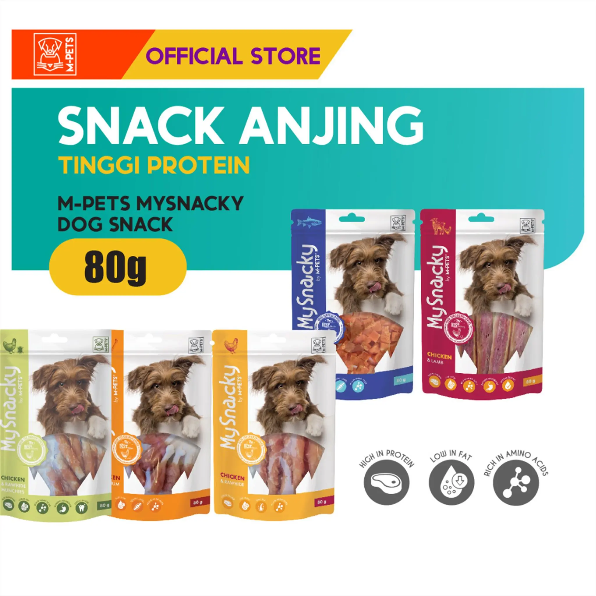 M-Pets Dog Snack Collection 80 Gram / Snack Makanan Ringan Anjing