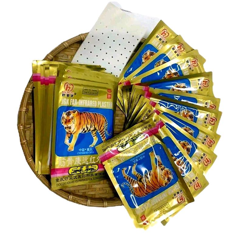  Combo10 gói cao dán con hổ 7 chữ  40 miếng +tặng dầu gió 