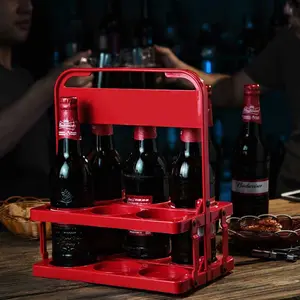 Rak Keranjang Bir Holder Botol Bir Rack Beer Wine Beer Bottle Carrier Dapat Digunakan Kembali Untuk Bar