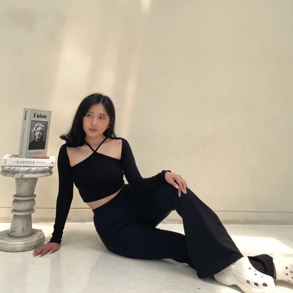[ AUBREE ] Zia Top / Atasan Wanita Panjang Crop Rib
