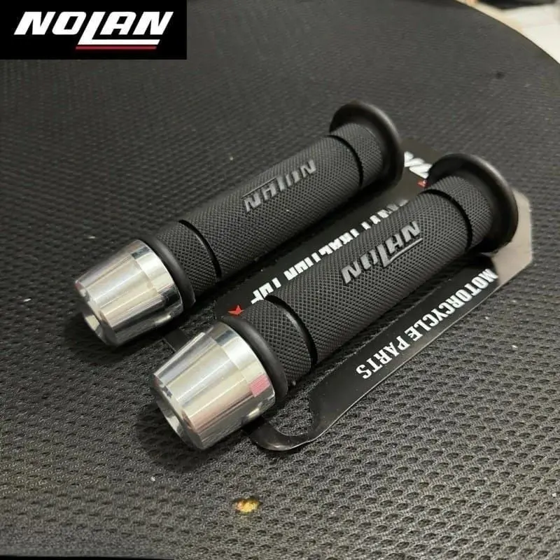 [Spin-R] HANDLE GRIP HANDFAT HANDGRIP MOTOR NOLAN MODEL RCB HG55 + JALU STANG CHROME MODEL PCX UNIVERSAL SEMUA MOTOR Motorcycle