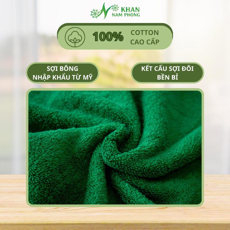 Combo 4 Khăn 28x50, 35x80, 60x120 - 2 Mặt, 1 Gội, 1 Tắm Cao Cấp - Chất Liệu Sợi Cotton Mềm Mịn - Đa Dạng Màu Sắc  - Khăn Nam Phong 3