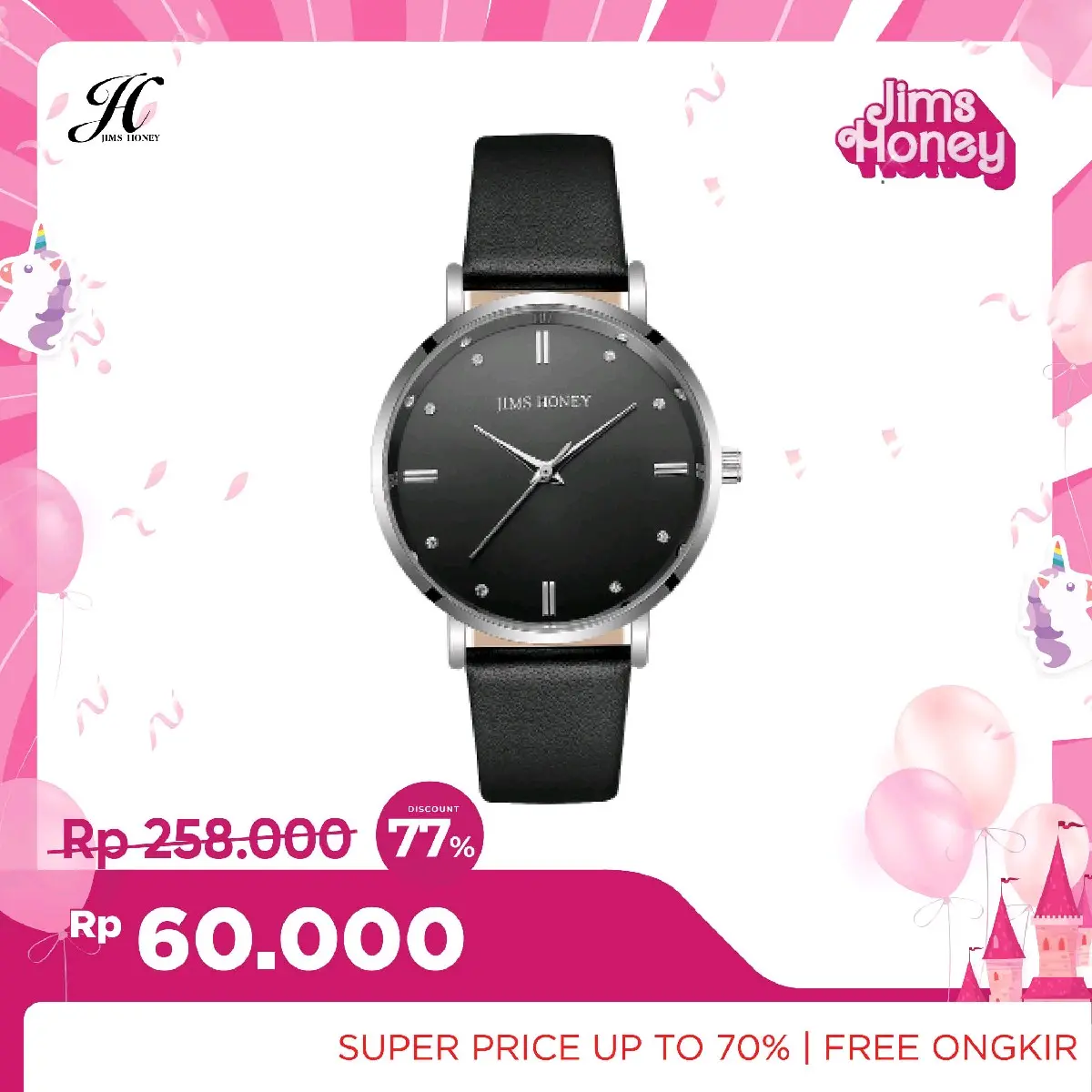 JAM TANGAN JT 8123 PROMO (FREE BOX)
