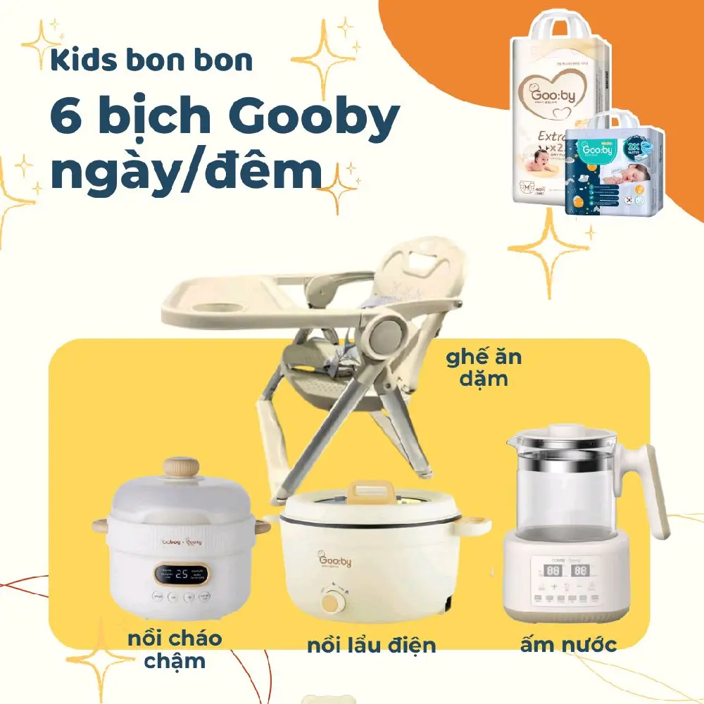 (COMBO GOOBY 6 BỊCH NGÀY/ĐÊM)+ quà