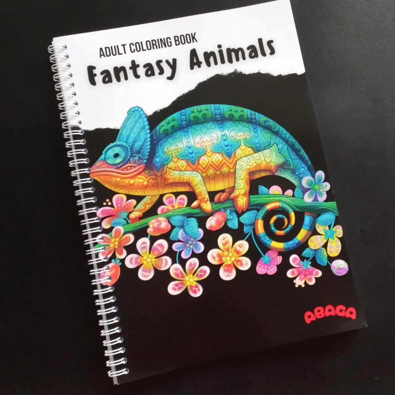 Adult Coloring Book Fantasy Animals, Buku Mewarnai Dewasa Hewan Anti Stress