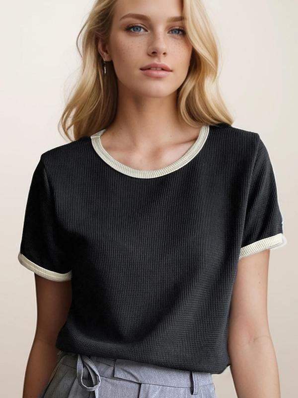 Scoop Neck Patchwork Two Way Plain Sweaters Scoop Neck Patchwork Two Way Plain Sweaters