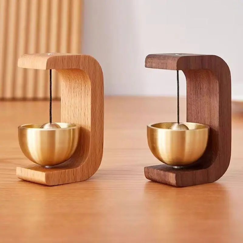 Bel Pintu Masuk Kayu/Aksesori Stiker Bel Kulkas/Bel Pintu Kuningan/Gantungan Hadiah Pindah Rumah/Bel Pintu Kuningan/Dekorasi Rumah 2