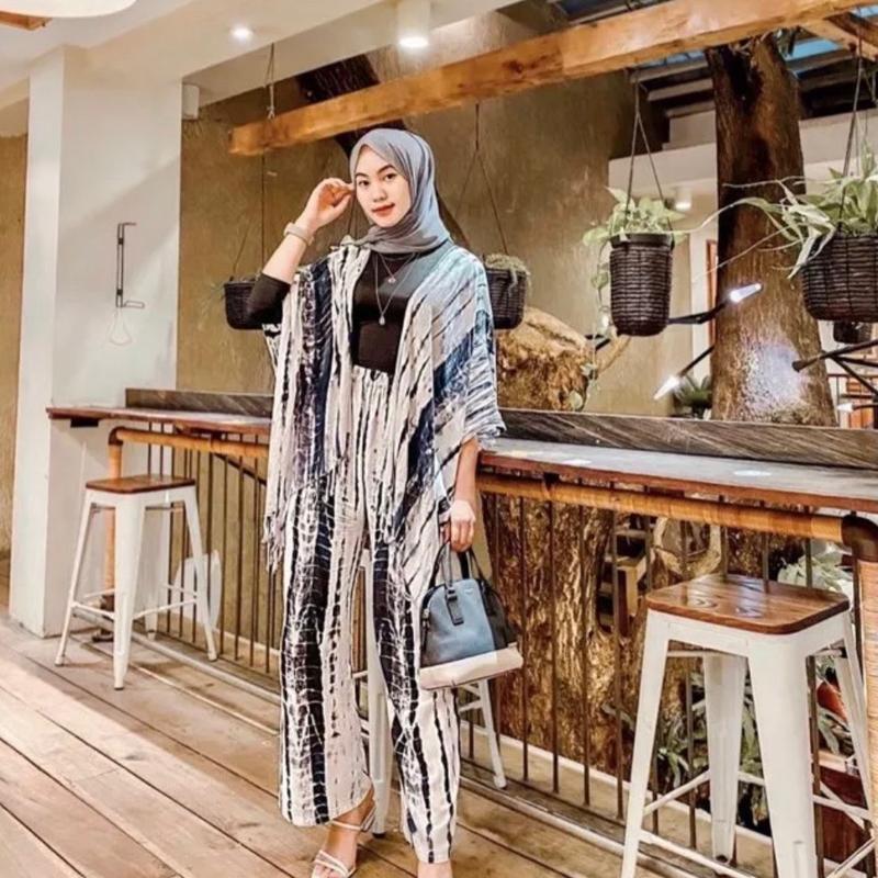 Setelan Lilit Wanita Outer Mix Celana Kulot Wanita 1