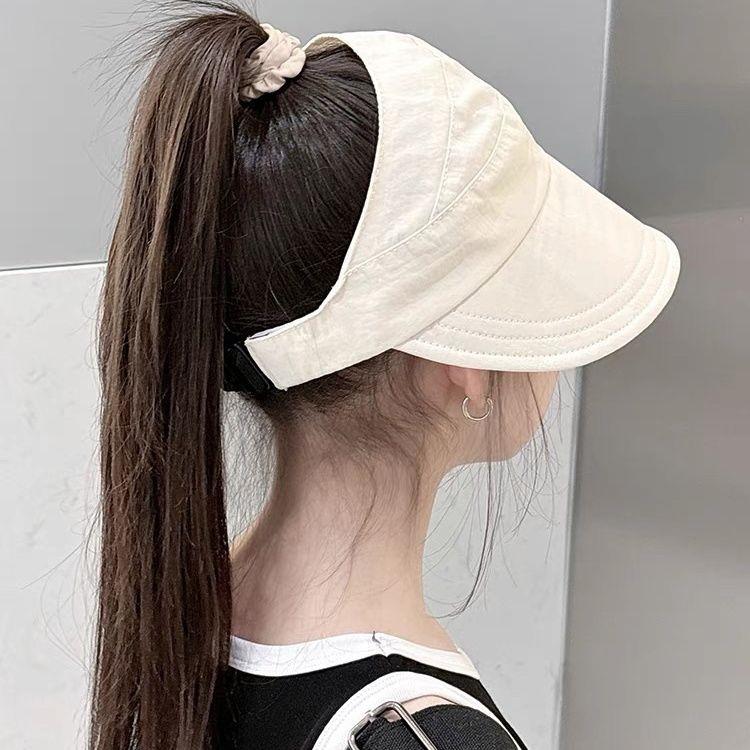 Mũ Chống Nắng Rộng Vành Ngoài Trời Cho Bé Gái, Mũ Chống Nắng Mới Cho Trẻ Em, Mũ Bóng Chày, Mũ Che Tóc Đuôi Ngựa Cao, Có Thể Gập Lại, Năm 2025 5