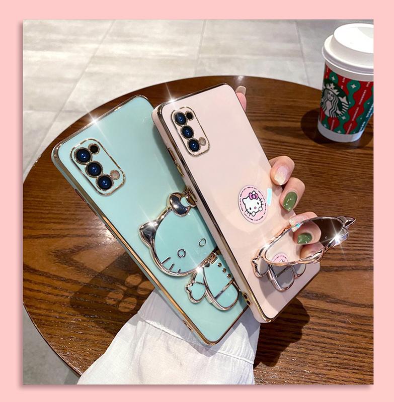 Ốp lưng cho Oppo Reno4 Reno5 Reno6 Reno 6Z Z 5g ốp điện thoại giá đỡ Kitty Phụ Kiện