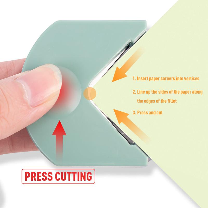 Product Introduction of 1/2pcs R4 Card Rounded  Corner Rounder Paper Portable Hole Trimmer Angle Border Punch Photo Scrapbook Office DIY Craft HandTool 8