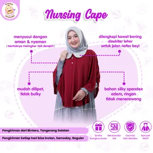 Cuddle Me Apron Menyusui Melingkar Polos Nursing Cover Spandex Sutra Penutup Menyusui Bayi Multifungsi Pelindung