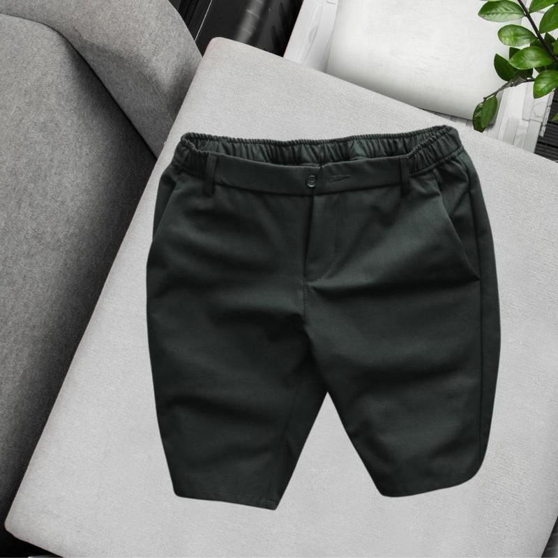 Short nam 28 - 46 <130kg Big Size Quần âu nam phối thun Quân tây âu nam chất vải chéo co giản nhẹ 2 chiều quân Menswear Cotton Có Túi