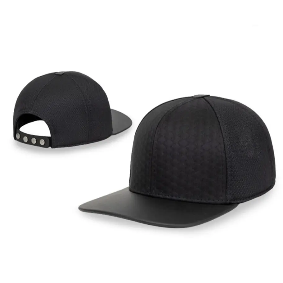 Mũ Lưỡi Trai Nón Vip Sơn Phối Lưới Da Bò đen ngang bằng phong cách hip hop MC18