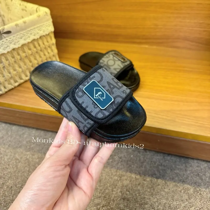 Dép lê GOabaa quai dán cho bé trai đi học đi chơi đi hằng ngày size 26-35 2