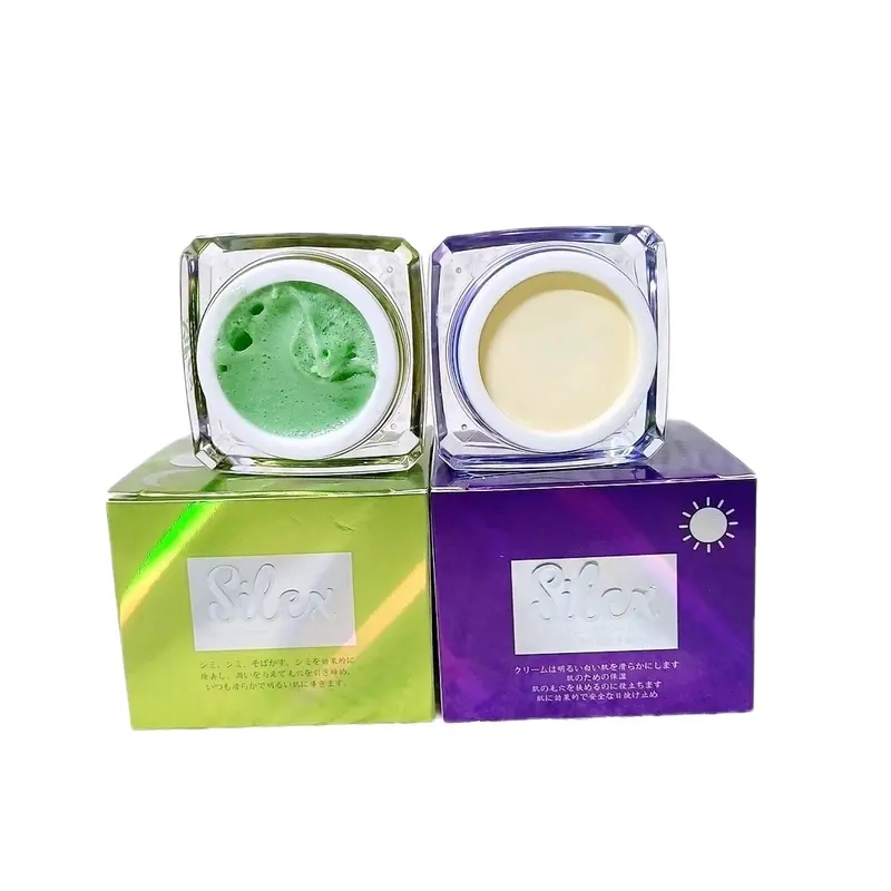 ( Có tách lẽ ) Combo kem face ngày và đêm bột tảo biển + serum silex Nhật Bản hỗ trợ chăm sóc da mặt' Skincare 2