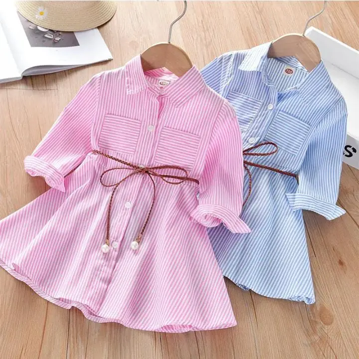 Akal kids Dress anak perempuan usia 1-7 tahun MORRI DRESS cewek gratis sabuk Katun