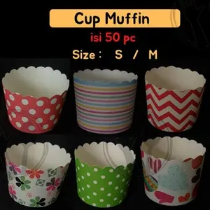 KERTAS ALAS MUFFIN CUP CAKE BOLU ROTI KUE (50PC)