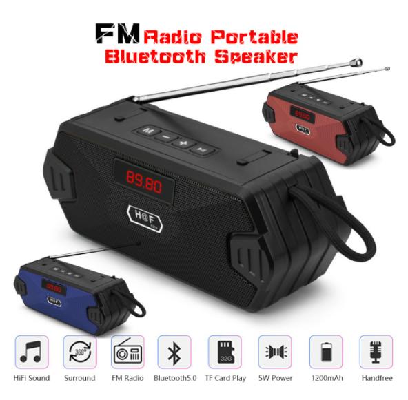 Product Introduction of Pembesar Suara Wayarles FM Mini, HF-F216, Bluetooth 5.0, dengan Bass, Sesuai untuk Malaysia, Pembesar Suara USB, Pemain MP3 dan Kad SD, Serasi dengan Telefon, PC dan Kad SD Audio Speaker Wireless 17