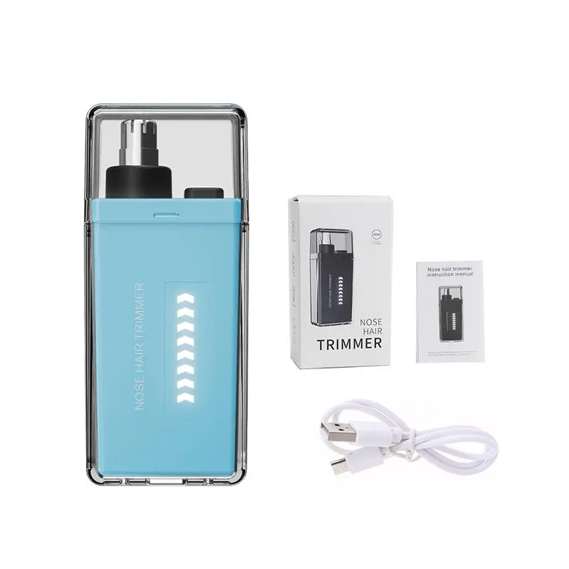 Electric Nose Hair Trimmer, USB Rechargeable Gentle Facial Hair Shaver for Men & Women, Portable Washable Nose Hair Trimmer for Home & Travel