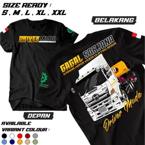 kaos driver muda truk trailer lowbed hino 500 euro 4 terbaru - Kaos Pria Wanita - Kaos Murah - Baju Distro Terbaru - Kaos Viral - Kekinian