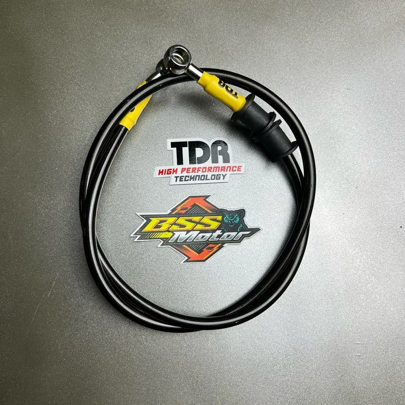 Selang rem Brake Hose Depan TDR Black Carbon Blue Red 35inch 89cm 2