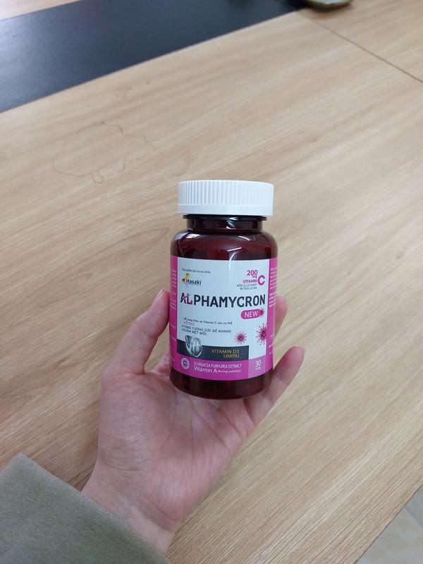 Viên uống ALPHAMYGRON NEW 200mg vitamin C hỗ trợ tăng cường miễn dịch, đào thải HPV 5