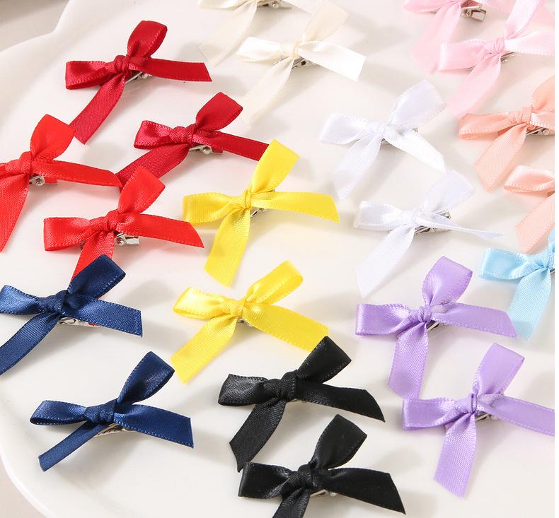 Product Introduction of Iresunny 24/10/6/2PCS 4cm Bow Barrettes Duckbill Clip Ballet Style Ribbon Small Hairpin Dopamine Sweet Beauty Braided Hair Accessories Mini BB Clip 5