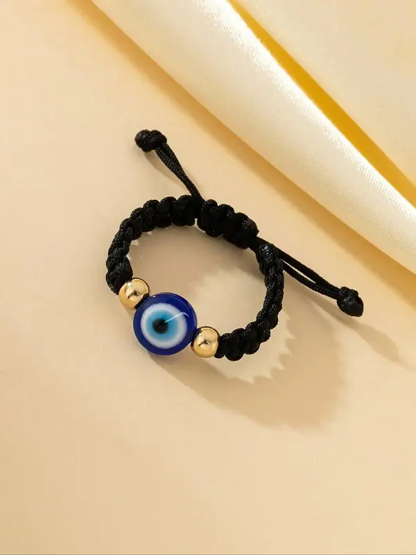 Eye Design Adjustable Braided Ring,  Fashion Accessories for Women & Men for Party, Daily Clothing Decor, Trendy All-match Jewelry for Birthday Gift 3