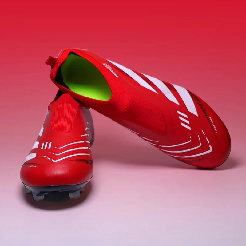 Mens Soccer Shoes Turf Soccer Cleats for Kids With-out Lace Sneakers TF/FG Training Football Boots Chuteira Campo 1