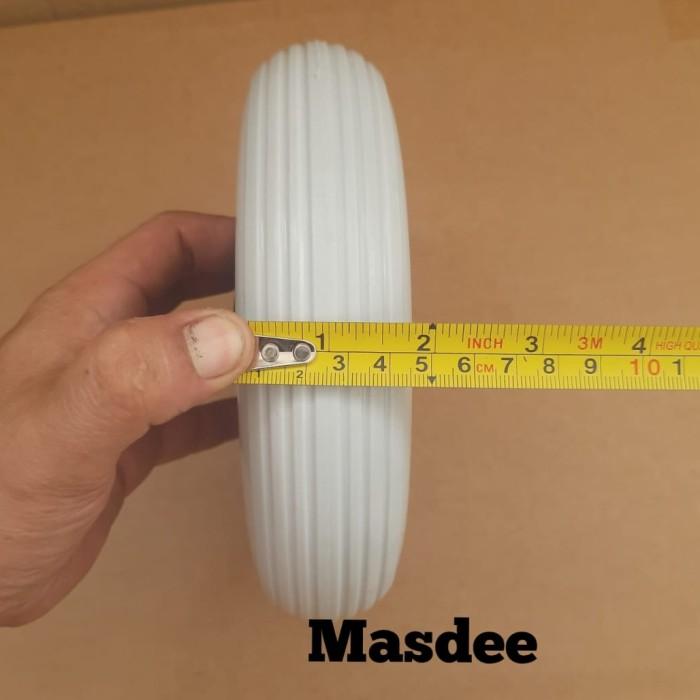 Roda depan kursi roda uk 8 inci jumbo / 200 × 50,sparepart kursi roda - Hitam [CM] 3