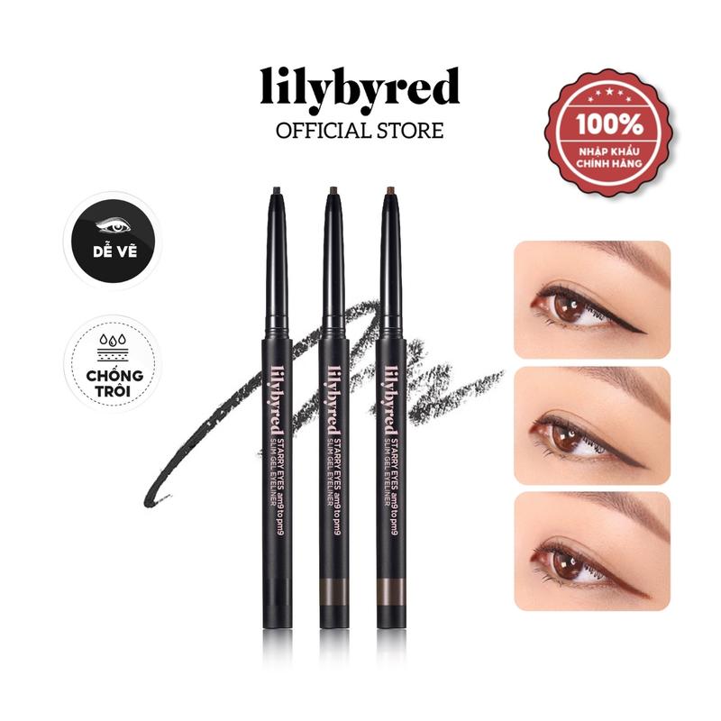 Chì Kẻ Mắt Dạng Gel Siêu Mảnh Lâu Trôi LILYBYRED Starry Eyes Am9 to Pm9 Slim Gel Eyeliner 0.14g