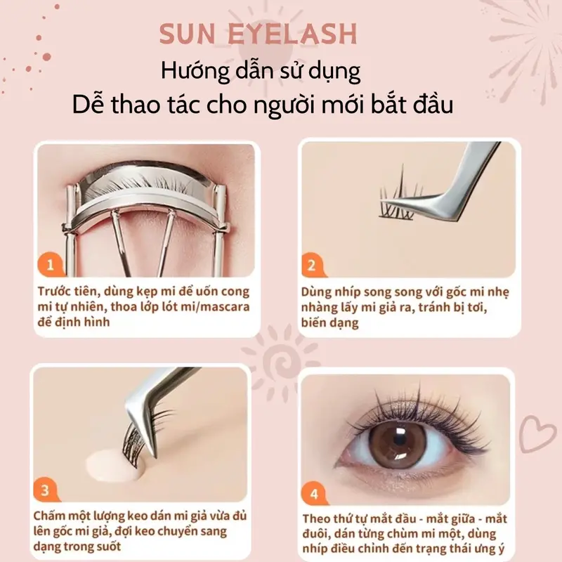 [Tặng keo, nhíp] C11 - Mi dưới hình ngọn lửa phù hợp make Douyin và makeup hàng ngày Trang Điểm Nữ 5