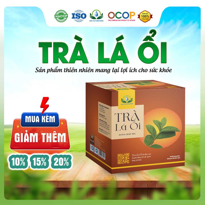 Trà Lá Ổi hộp 30 Túi Lọc Siêu Thị Thiên Nhiên Nước Trà Chè Tea Chua