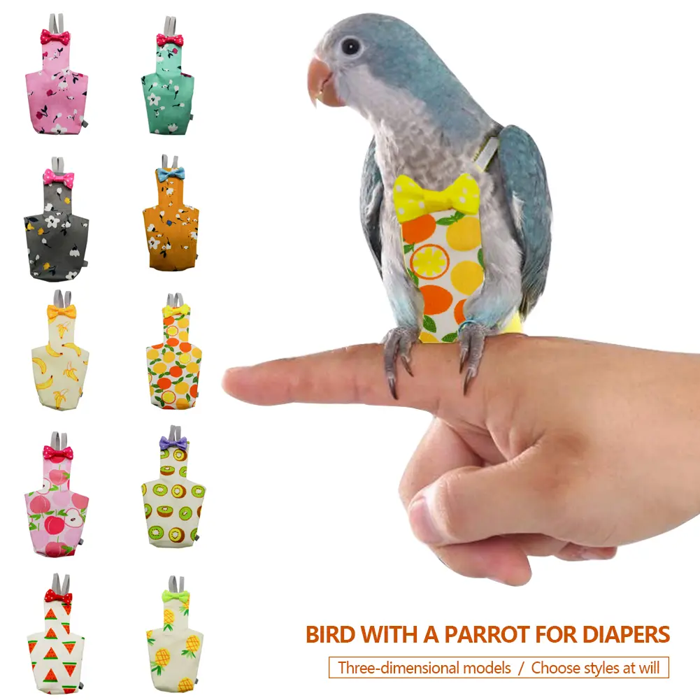 Parrot Diaper Flight Suit Diaper Clothes Parrot Parakeet Pigeon Medium Large Pet Bird #431542
