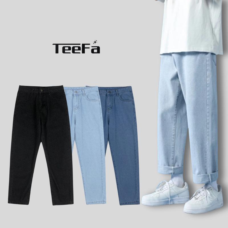 Quần jean nam baggy ống suông rộng xu hướng hottrend 2024 Menswear Pants quần  jean xanh trắng Ong Có Túi