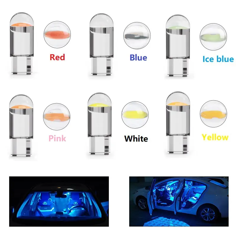 Đèn demi xi nhan đúc pha lê nhiều màu chân T10 cho xe máy ô tô xe điện lắp zin (Bộ 2 bóng) - GD23 8
