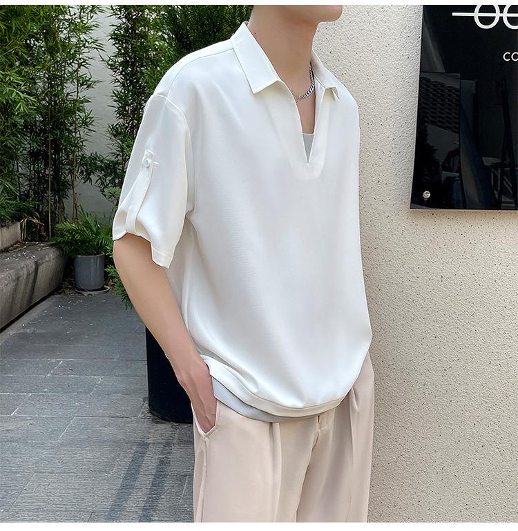 Product Introduction of Men's Polo Shirt 2025 New Short Sleeve T-Shirt - Casual Collar Top for Men, Trendy & Breathable, Wholesale Bulk Discount 8