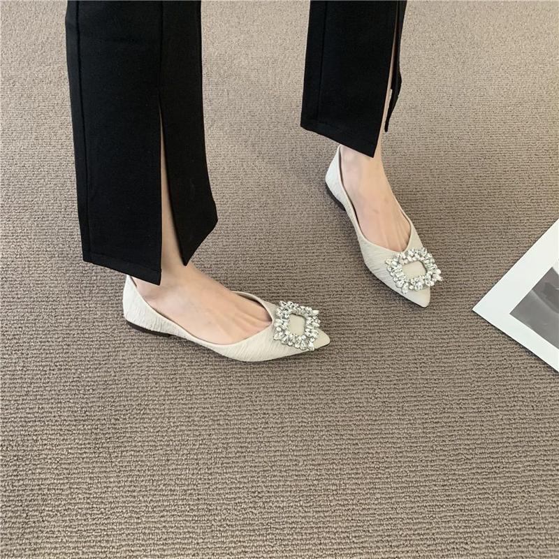 Product Introduction of Giày Đế Bằng Mũi Nhọn Đế Mềm, Hàng Mới Về Mùa Lò Xo Và Mùa Thu, Dành Cho Nữ, Thời Trang, Giày Lười Dễ Phối Đồ Nông, Phong Cách Thanh Lịch, Giày Nhẹ Nhàng 12