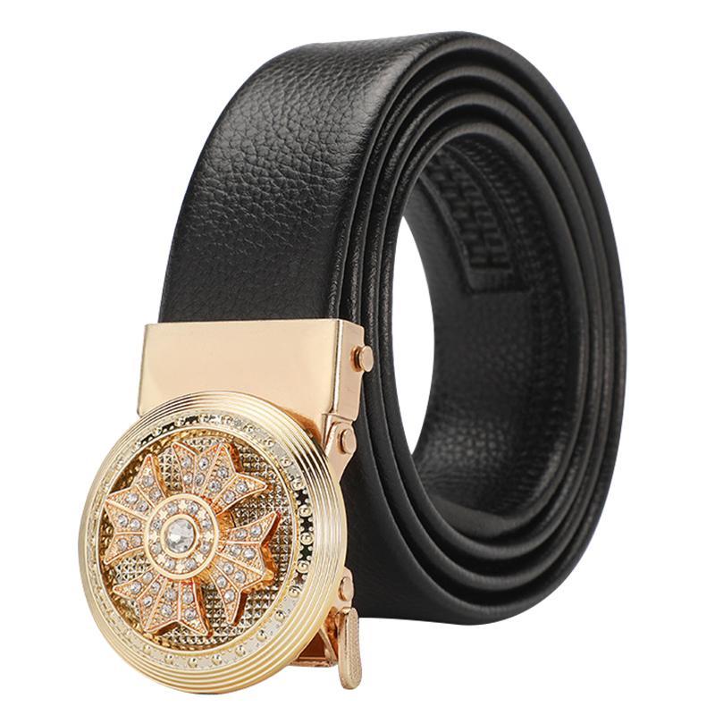 Product Introduction of Famous Brand Belt Men Top Quality Genuine Luxury Leather Belts for Men Strap Male Metal Automatic Buckle belt for men y2k waistband belt silver buckle long belt belt for men black 42