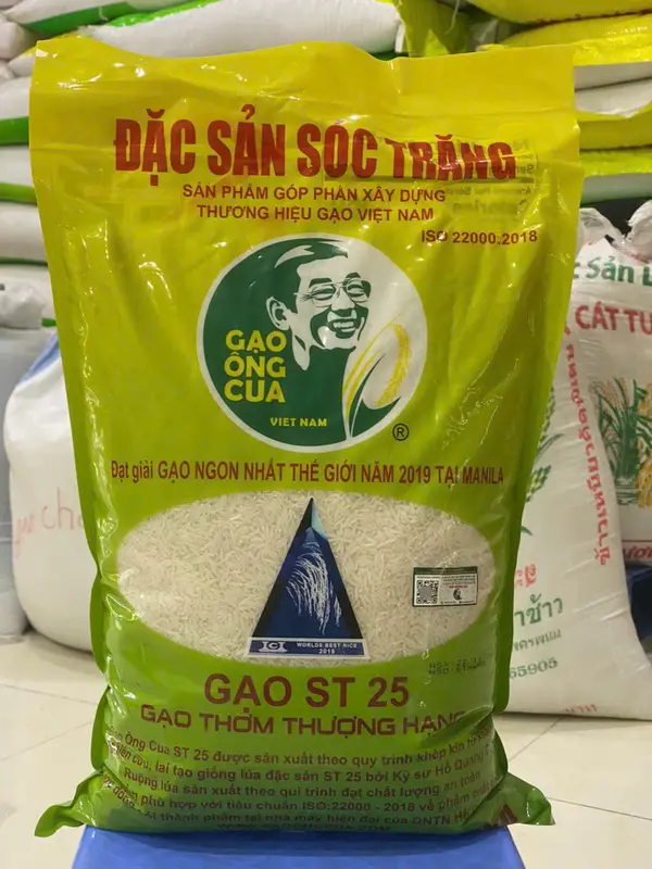 Gạo ST25 ÔNG CUA Hạng Nhất 5kg - Hương vị thơm ngon, dẻo mềm, chất lượng cao 5